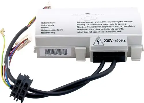 Kabelsatz für ein Gerät, mit vielseitigen Anschlussmöglichkeiten und farblich codierten Kabeln. Produkt von Wolf, geeignet für verschiedene Anwendungen.